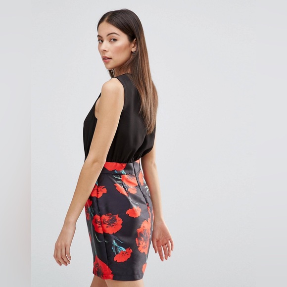 AX Paris 2 In 1 Floral Print Dress - Picture 4 of 10